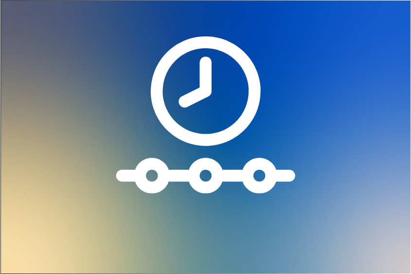 Icon graphic of a timeline.